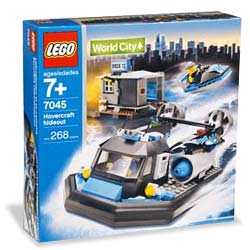 lego world city hovercraft hideout